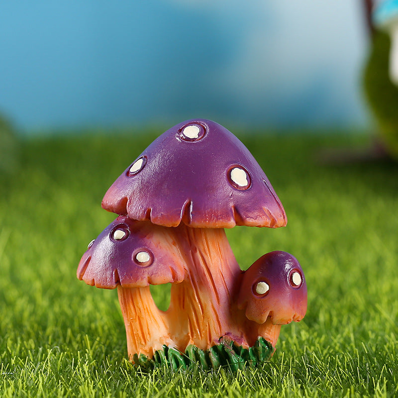 Wholesale Simulation small mushroom ornaments micro landscape decoration
